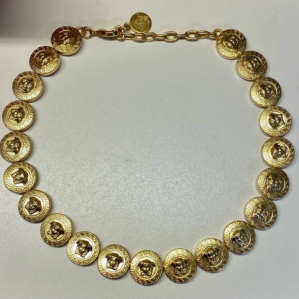 SOLD* Versace Gold Medusa Choker Necklace